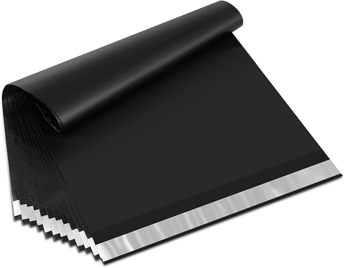 UCGOU Poly Mailers 14.5x19 Inch Black 200 Pack Large Shipping Bags #7 Strong Thick Mailing Envelopes Self Sealing Adhesive Waterproof and Tear Proof Boutique Packaging Postal for Clothing