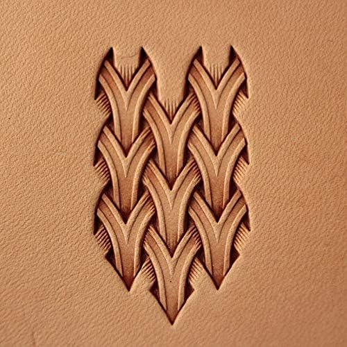 DandS ltd Leather Stamp Tool, Basket Weave, Professional Steel Craft Tool for Leatherworking, Embossing, Carving & Stamping Leather Projects, Belts Wallets & DIY Projects Compatible with Mallet #360B