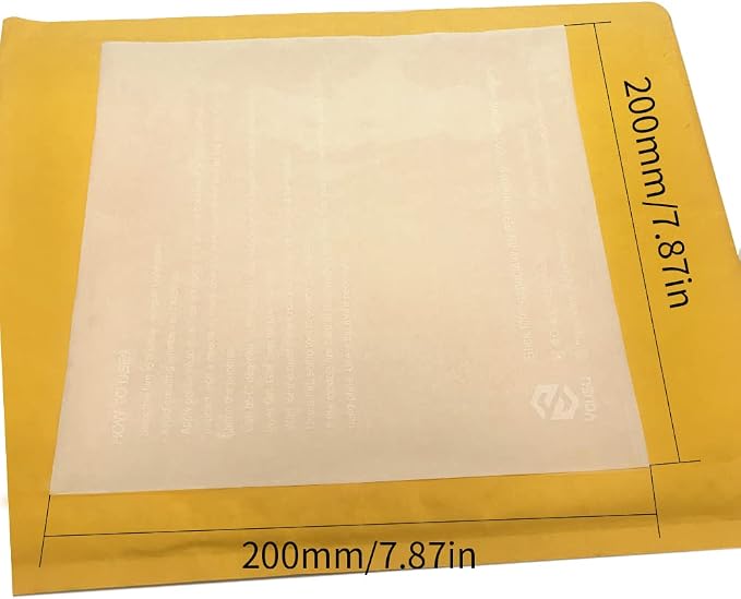YOUSU PP Printing Surface for 3D Printer 200x200mm, Polypropylene Sheet Building Film, Easy to Install and Remove, 20pcs Pack