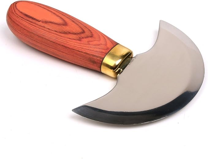 Leather Round Knife Doubled Edged Super Sharp Hand-cutting knife Most half moon knife For Leather Crafts DIY