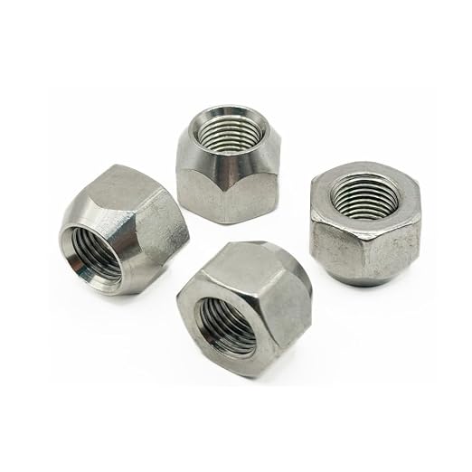 MIGHTY FASTENERS 304 Stainless Steel Open Cone Wheel Nuts, 9/16"-18 Thread, Ideal for Trailers and RVs, Corrosion Resistant, 10-Pack