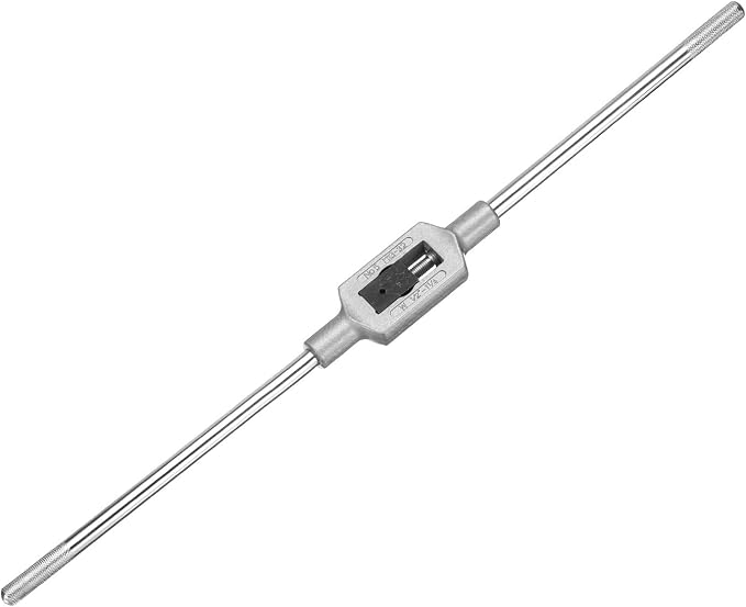 Uxcell Adjustable Tap Wrench Handle for Metric M13-M32 W1/2-1-1/4, Thread Holder Reamer Hand Tapping Tool for Machinist Repair, Medium Carbon Steel With Nickel Plated
