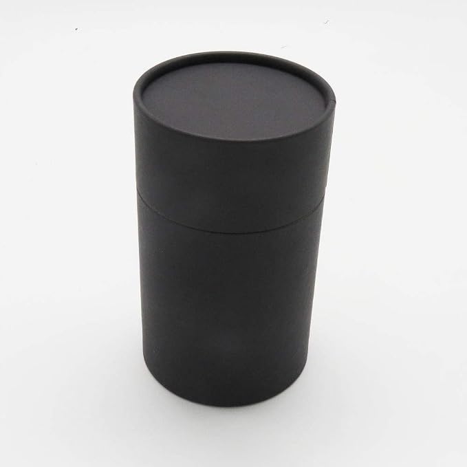 WENPACK 12pack Paperboard Tube with Lid Round Cardboard Box Container (2.84" D*4.4" H, Black)