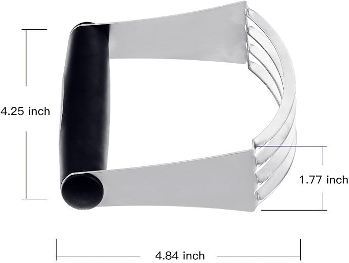 Pastry Cutter Stainless Steel, Kitchen Professional Baking Dough Blender with Heavy Duty Blades & Soft Rubber Grip