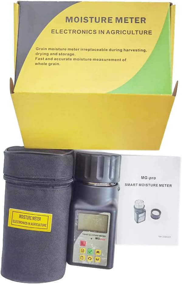 MG-Pro Portable Mini Cup Grain Moisture Meter for Coffee,Cocoa,Rice,Wheat 25 Kinds Grains Moisture Tester Wiht 99 Groups Data Storage