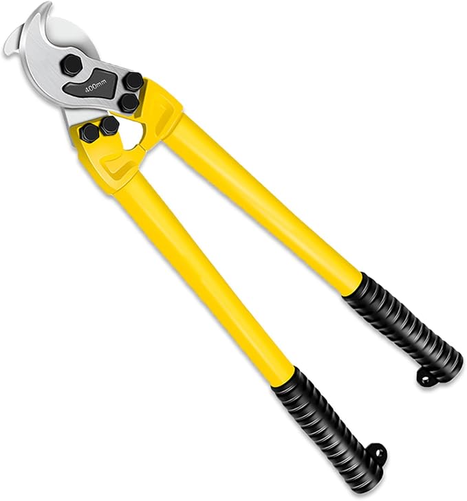AUPREX 18 Inch Heavy Duty Cable Cutter with Long Handle, Harden Carbon Steel Cable Cutter for Aluminum Cable, Copper Wire and Communication Cables.