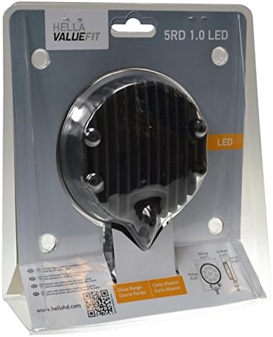 HELLA 357101002 ValueFit 5 Round 1.0 LED Close Range Worklight, Black