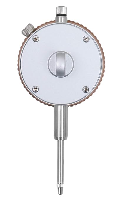 Accusize AGD2 Style Dial Indicator 0-1 in x 0.001 in, P900-S102 | Back Lug With 1/4 in Hole, Rotating Bezel Clamp, Hardened Contact Point, Satin Chrome Finish