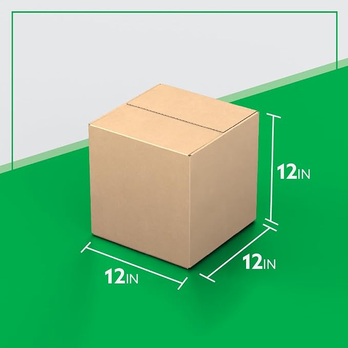 12"x12"x12" Shipping Boxes, Corrugated Cardboard Moving & Packing Boxes for Shipping, Storage and Packaging, Bundle of 25
