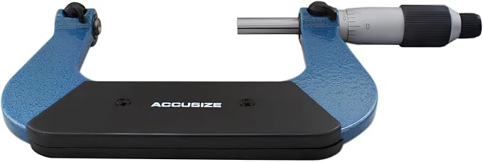 Accusize Industrial Tools Screw Thread Micrometer, 2-3", S916-C752 | 4 Anvil Sets: 24-14, 13-9, 8-5, 4.5-3.5 TPI, 0.001" Resolution, ±0.00016" Accuracy