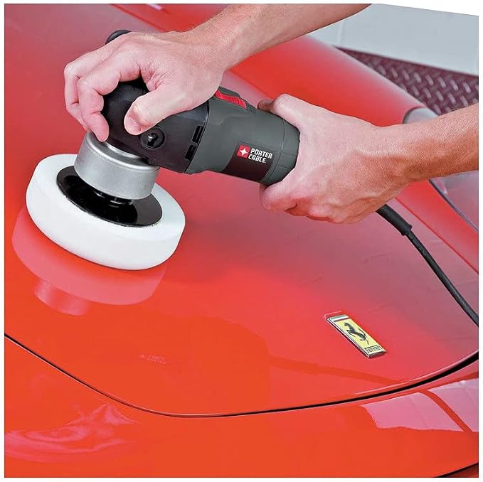 PORTER-CABLE Buffer Polisher, Car Polisher for Car Detailing, 6-Inch, Orbital, Variable Speed (7424XP)