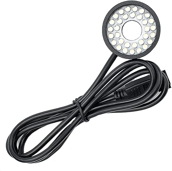 60mm White Ring Light Machine Vision LED 24V Detection and Recognition Lamp Industrial Camera