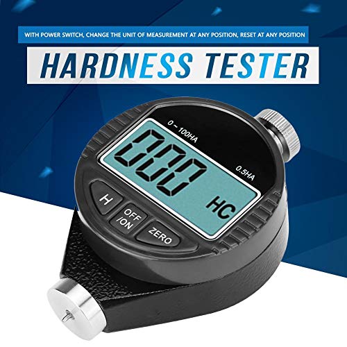 Shore A Durometer Digital Hardness Tester (100HD) for Rubber Tires Soft Materials Portable LCD Display Easy Measurement
