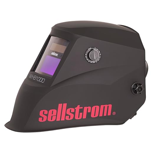 Sellstrom Lightweight,Ergonomic Design,Nylon,Blue Lens Technology,All-Day Comfort,Excellent Optical Clarity,Advantage Series Welding Helmet with ADF Technology,Black/Red,7'Wx 13'H x 5'L,S26100