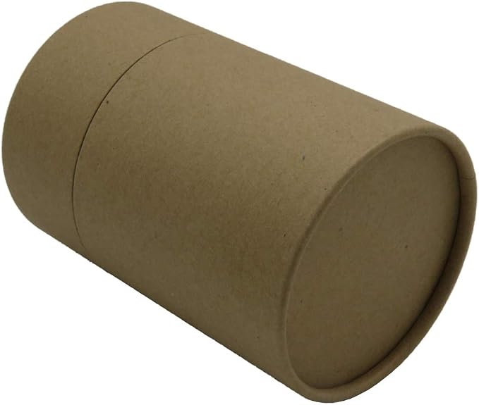 WENPACK 12pack Paperboard Tube with Lid Round Cardboard Box Container (2.84" D*4.4" H, Kraft)