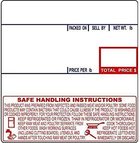 Aquos CAS CL-8040 Printing Scale Label Rolls | Direct Thermal Labels on Thermal Paper | Label Roll with Strong Adhesive | Pre-Cut | Smudge-Free | Made in USA