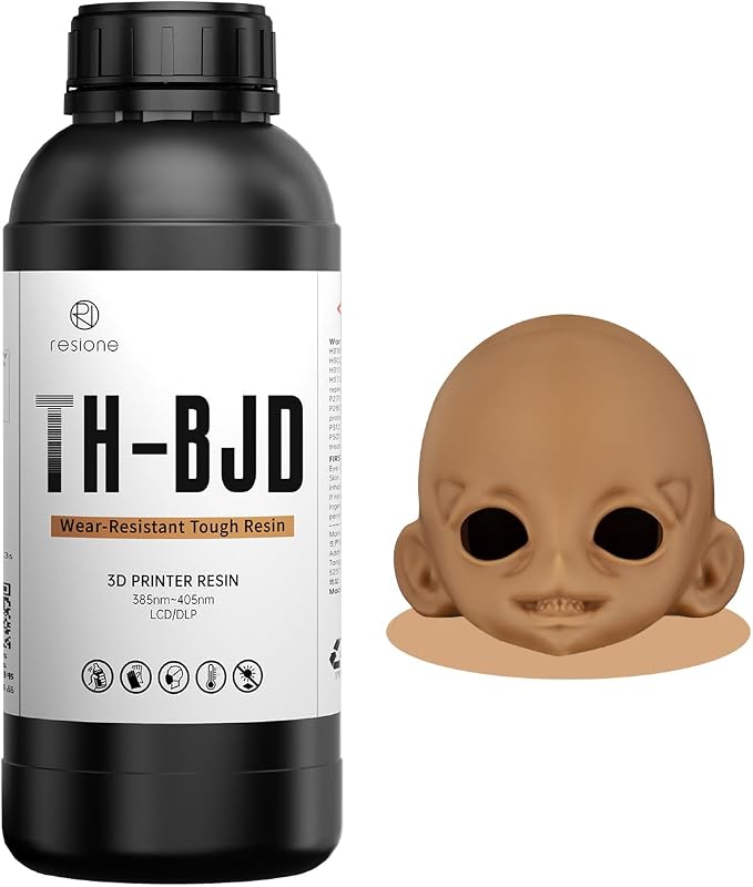 RESIONE Tough 3D Printer Resin for BJD & Articulated Figures Non-Yellowing, Wear Resistant, Drop-Resistant, ABS-Like UV Resin for LCD DLP MSLA Printers, Bronze, 1KG