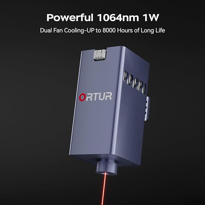 Ortur Laser Master 2 S2 Class 4 Laser Engraver with 1000mW 1064nm Infrared Laser Module for Engraving on Metal, Plastic, Acrylic - Ideal for Jewelry, Gift Making