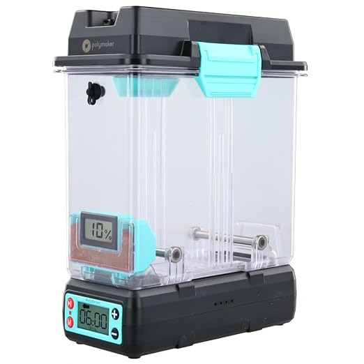 Polymaker 3D Printing Filament Dryer and Storage Box - PolyDryer and PolyDryer Box for Filament Drying and Sealing with Heat Control, Compatible with PA Nylon, PLA, PVB, PETG, ABS, TPU 1.75mm 2.85mm