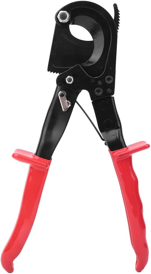 Astibym Cable Cutter Red Handle Ratchet Cable Cutter High Hardness for Solid Wire for Strand Wire(HS 325A),Bolt Cutters