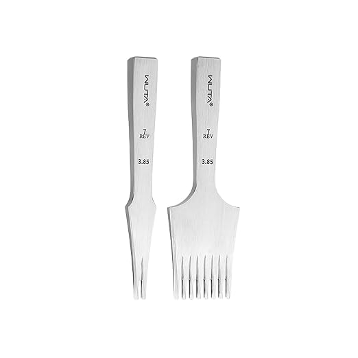 WUTA Leather Chisel All-Polished Die-Steel Puncher French Style Pricking Iron Sharp Leather Punching Tool Kits