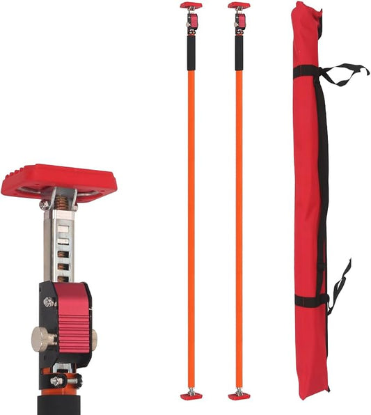 3rd Hand Support System, Quick Support Rod, 264LBS/120KG Capacity per Pair, Extends from 57'' to 114'', Adjustable Pole for Cabinet Installing Cargo Bars Drywall Support, 2 Pack