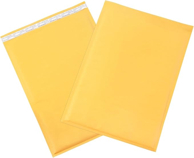 BOX USA 12 1/2 x 19" Kraft Bubble Mailers (50-Pack) - Brown Padded Envelopes, Self-Seal Shipping Bags for Small Business, Heavy Duty Cushioned Mailing Envelopes for Packaging and Shipping