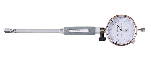 Accusize Industrial Tools 0.4-0.7'' by 0.0005'' Dial Bore Gage, Stem Length 4'', Ee20-5007 | 4" Stem Length, Self-Centering, Chrome-Plated Handle, Insulated Grip, EE20-5007