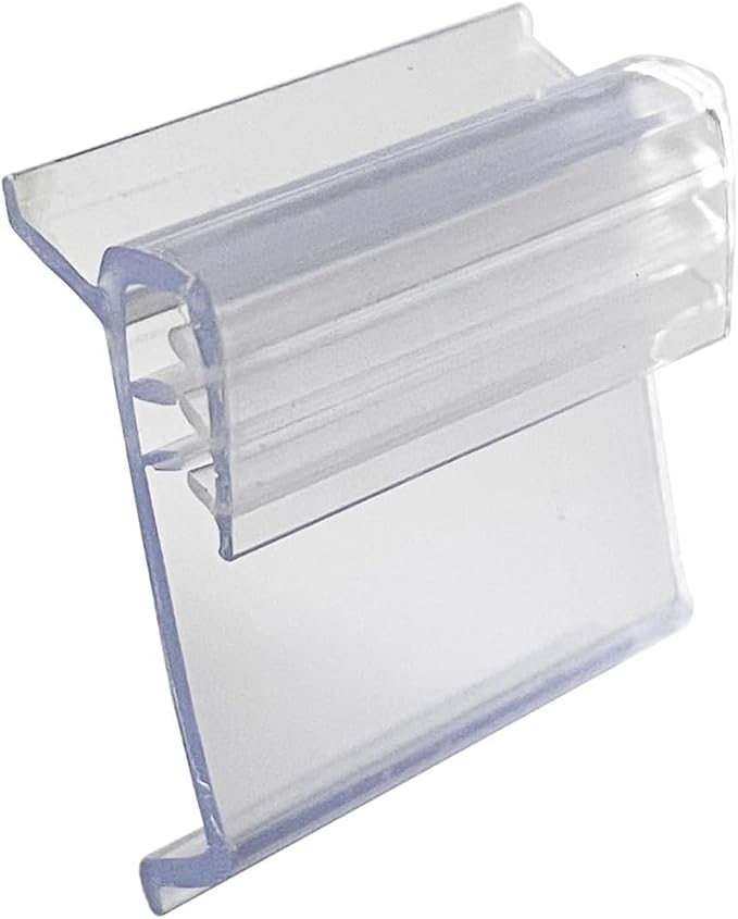 Pro Painter Retail Shelf Tag Sign Holder, Gripper Clip On Shelf Talker, 1 1/4 High Inch By 1 Inch Wide, 25 Pack