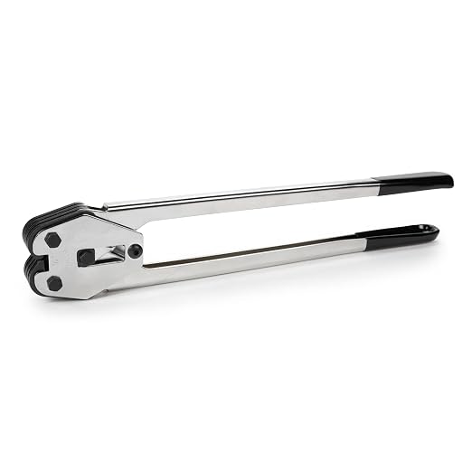IDL Packaging C-5004 Regular-Duty Strapping Sealer/Crimper for 1/2" Polyester (PET) Strapping - Less Effort in Closing The Seal with Long Handles - Heat-Treated Wearing Steel Parts