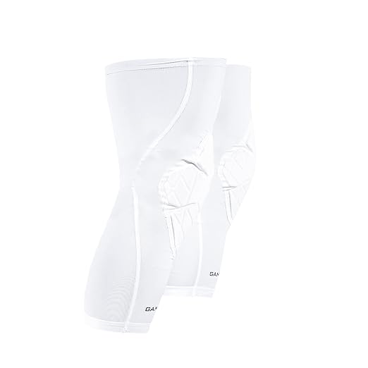 Knee Pads | Compression Sleeve Joint Protection | Shock Absorbing Technology | Men Women Kids, White, Size XXL
