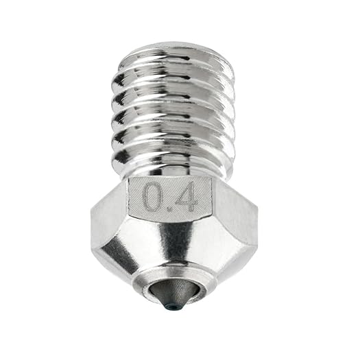 Diamond PCD Nozzle 0.4mm for E3D V6 Hotend, Prusa i3 MK3S / MINI, Anycubic i3 Mega/Kobra/Kobra Neo 3D Printer and More, Hardened High Precision, Nickel Plated Copper