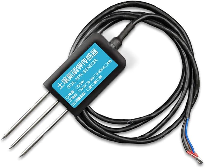 Taidacent RS485 Soil NPK PH Sensor Probe NPK Sensors Detector Meter for Agricultural Soil Nitrogen Tester (Soil nitrogen, Phosphorus and Potassium Moisture)