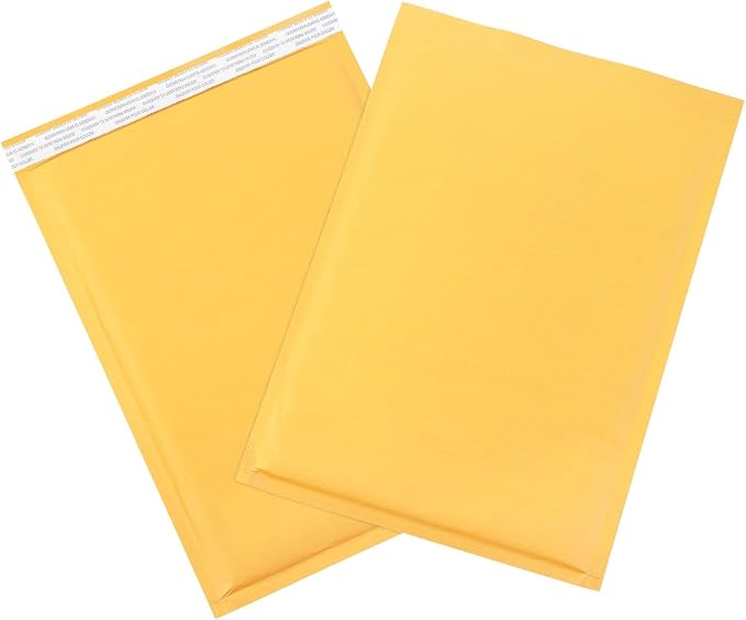 BOX USA 9 1/2 x 14 1/2" Kraft Bubble Mailers (25-Pack) - Brown Padded Envelopes, Self-Seal Shipping Bags for Small Business, Heavy Duty Cushioned Mailing Envelopes for Packaging and Shipping