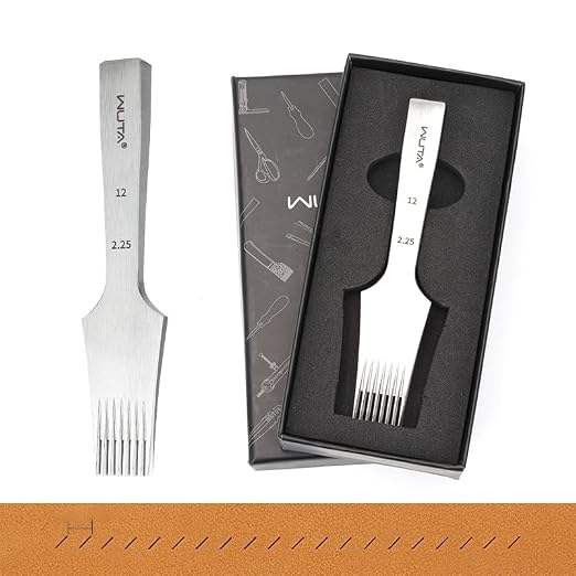 WUTA Leather Chisel All-Polished Die-Steel Puncher French Style Pricking Iron Sharp Leather Punching Tool Kits