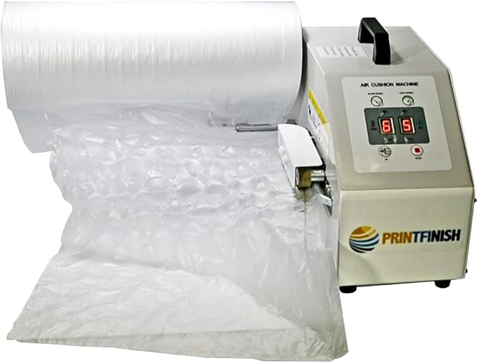 Printfinish Inflatable Air Cushion Wrap Roll - Bubble Wrap Film Refill for Packing, Shipping & Moving - Air Pillow Film - Perforated Void Fill Cushioning Bags - 985 Ft, 16" x 13" x 2" Core (Bubble)
