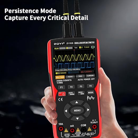 3 in 1 Handheld Oscilloscope Automotive Dual Channel 50MHz with Digital Multimeter and Signal Generator