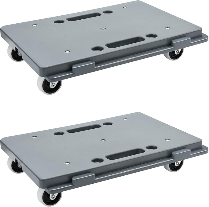Furniture Dolly, 2 Pack Furniture Movers with Wheels, 500 Lbs Capacity, Moving Dolly Heavy Duty, Connectable Dollies with Wheels, Gray