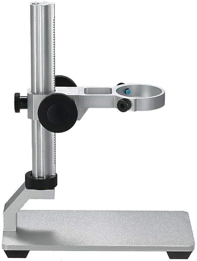 Jiusion Aluminium Alloy Universal Adjustable Professional Base Stand Holder Desktop Support Bracket for Max 1.4" in Diameter USB Digital Microscope Endoscope Magnifier Loupe Camera