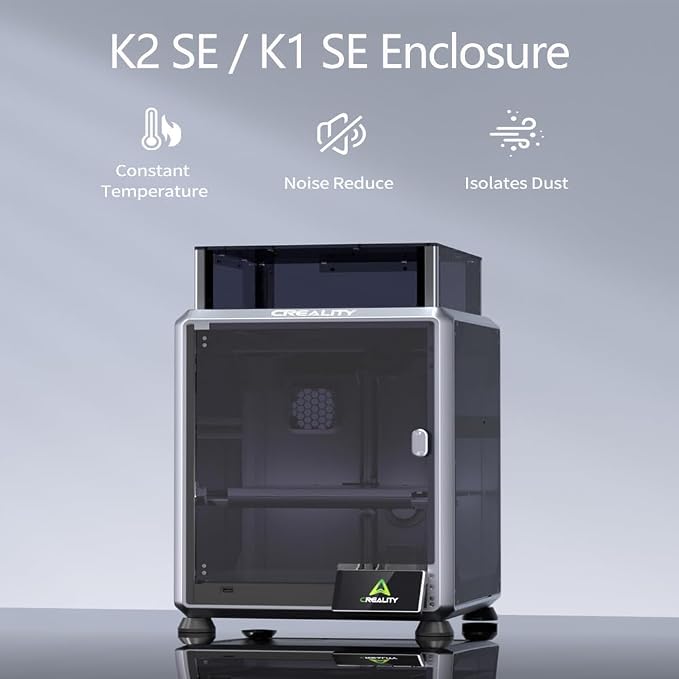 Creality Official K1 SE K2 SE Enclosure,Professional Dustproof Tent Constant Temperature Protective Cover Noise Reduce Transparent Tent for K1 SE /K2 SE 3D Printer