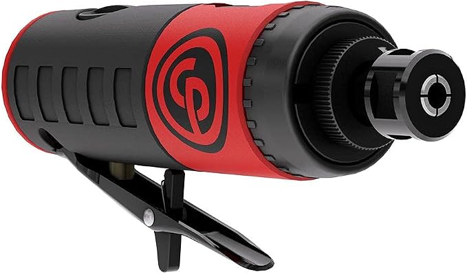 Chicago Pneumatic CP7411K Kit - Air Die Grinder Tool, Welder, Woodworking, Automotive Car Detailing, Stainless Steel Polisher, Heavy Duty, Straight, 1/4 Inch (6 mm), 0.56 HP / 420 W - 22000 RPM
