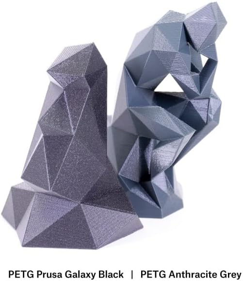 Prusament Premium PETG Anthracite Grey 1.75mm 1kg Filament | PETG filament with ±0.02 mm precision, low stringing, strong layer adhesion, and reliable tangle-free printing.