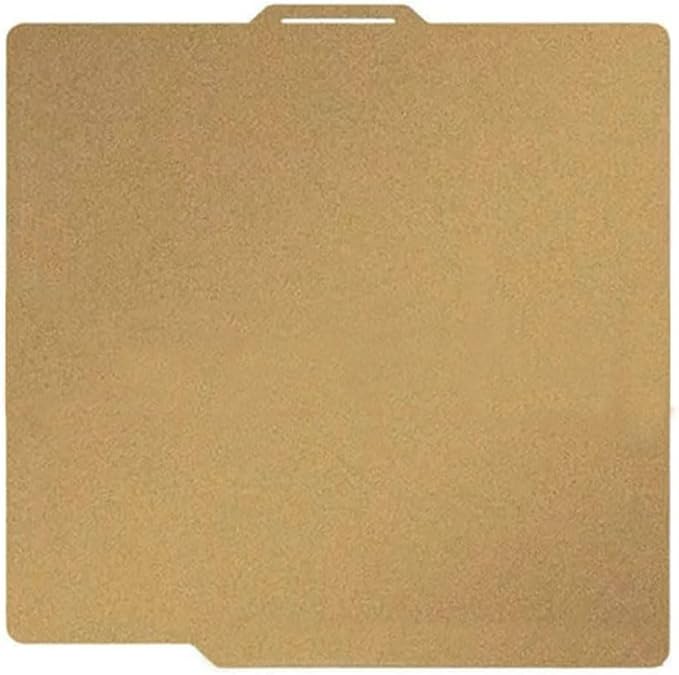 HzdaDeve PEI Sheet for Bambu Lab X1/X1C/P2S/P1P/P1S/A1 Carbon Build Plate Heated Bed Spring Steel Flexible Platform 257.5x257.5 mm Double Side Textured Board for 3D Printer (Gold)