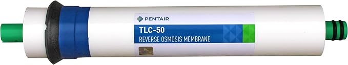 Pentair Pentek TLC-50 Reverse Osmosis Membrane, 50 GPD Thin Layer Composite Replacement RO Element, Reduces TDS, 11.75" x 1.79"