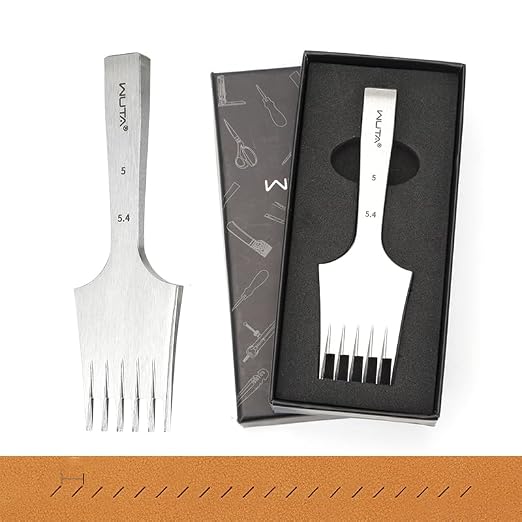 WUTA Leather Chisel All-Polished Die-Steel Puncher French Style Pricking Iron Sharp Leather Punching Tool Kits