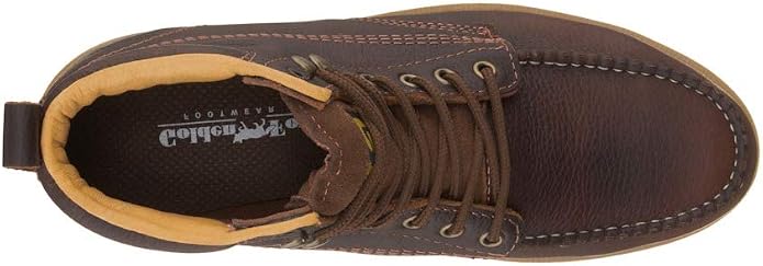 Golden Fox Steel Toe Work Boots Men's 6" Moc Toe Wedge Comfortable Boots for Construction