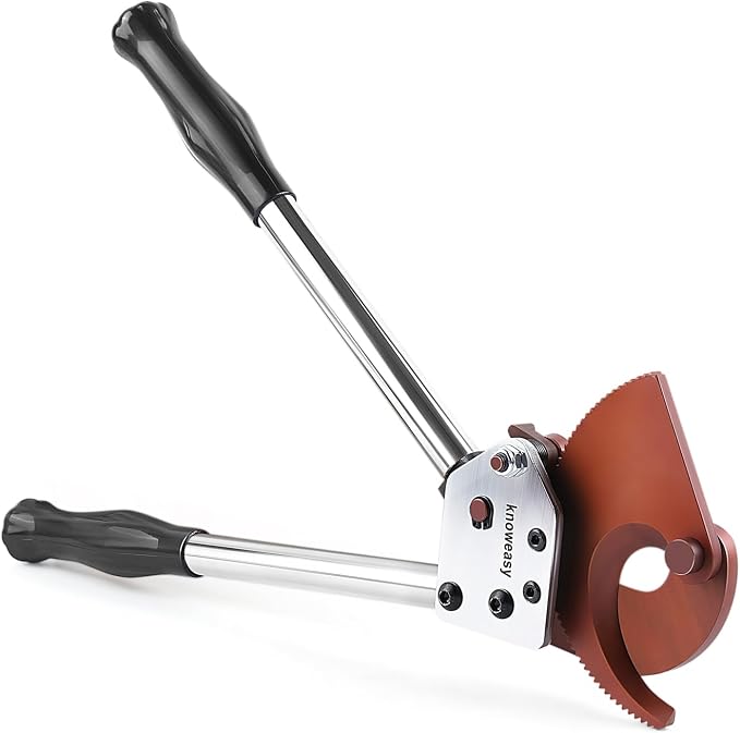 Knoweasy Heavy-Duty Ratcheting Cable Cutters: Efficient J40 Wire Cutter for Large Copper, Aluminum, and Armored Cables up to 300 mm², Perfect for Electrical and Communication Cable Cutting