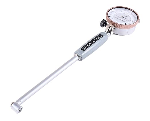 Accusize Industrial Tools 0.7-1.5'' by 0.0001'' Dial Bore Gage, Stem Length 6'', Ee20-1015 | 6" Stem Length, Self-Centering, Chrome-Plated Handle, Insulated Grip, EE20-1015