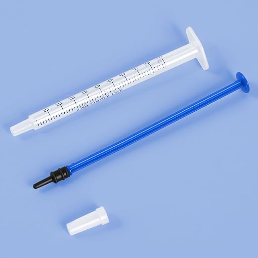 24 Pack of 1ml Plastic Syringes with Caps - Sterile, Individually Sealed for Precise Liquid Refilling, Measuring, and Feeding Pets, Oil, Glue