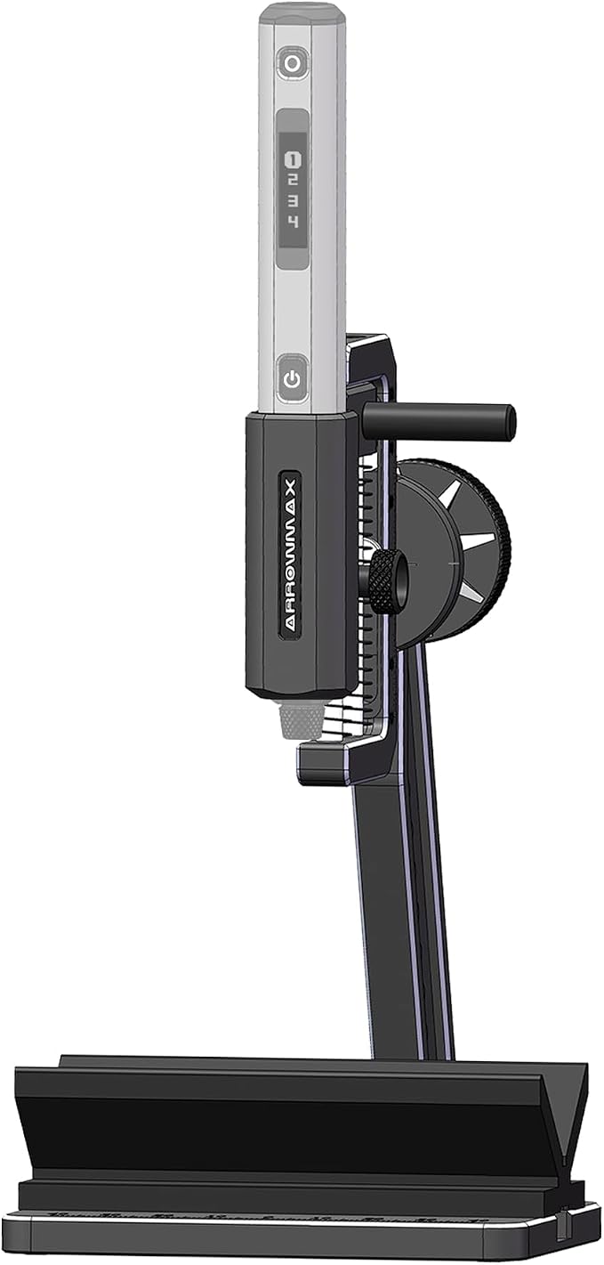 AM ARROWMAX 5-Speed Mini Electric Drill Pen with Benchtop Drill Press & AM ARROWMAX CNC-Aluminum V-Block